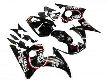 Wholesale 2003-2004 Yamaha YZF R6 Motorcycle Fairings - Glossy Black Red White Lucky Strike Motul