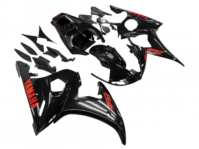 2003-2004 Yamaha YZF R6 Motorcycle Fairings - Glossy Black Red