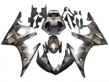 Wholesale 2006-2009 Yamaha YZF R6S Motorcycle Fairings - Grey Matte Black Geometric