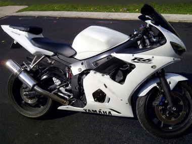 Wholesale 2006-2009 Yamaha YZF R6S Motorcycle Fairings - White Black Decals