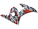 2003-2004 Yamaha YZF R6 Motorcycle Fairings - Black Red Grey Camouflage