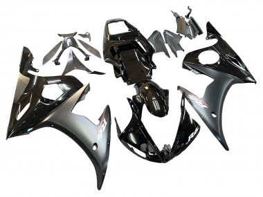 Wholesale 2006-2009 Yamaha YZF R6S Motorcycle Fairings - Glossy Black Matte Black Gold Chameleon