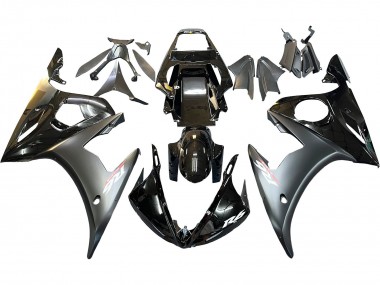 Wholesale 2006-2009 Yamaha YZF R6S Motorcycle Fairings - Glossy Black Matte Black Gold Chameleon