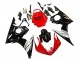 2005 Yamaha YZF 600 R6 Motorcycle Fairings - Red White Glossy Black
