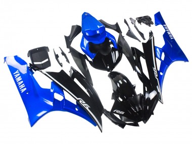 Wholesale 2006-2007 Yamaha YZF 600 R6 Motorcycle Fairings - Blue Glossy Black