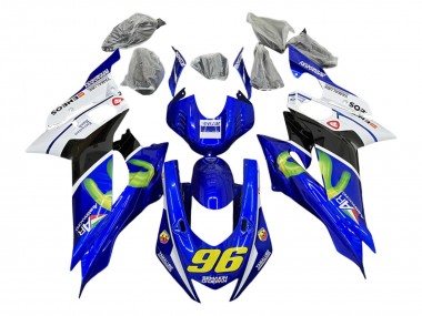 Wholesale 2017-2023 Yamaha YZF 600 R6 Motorcycle Fairings - White Blue Black Green MoviStar Semakin Didepan
