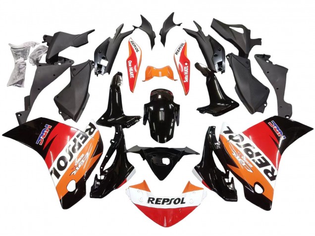 2011-2015 Honda CBR250RR Motorcycle Fairings - Orange White Red Black Glossy HRC Repsol