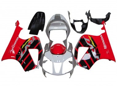 Wholesale 2000-2006 Honda VTR1000 Motorcycle Fairings - Silver Red Black Stripe Racing