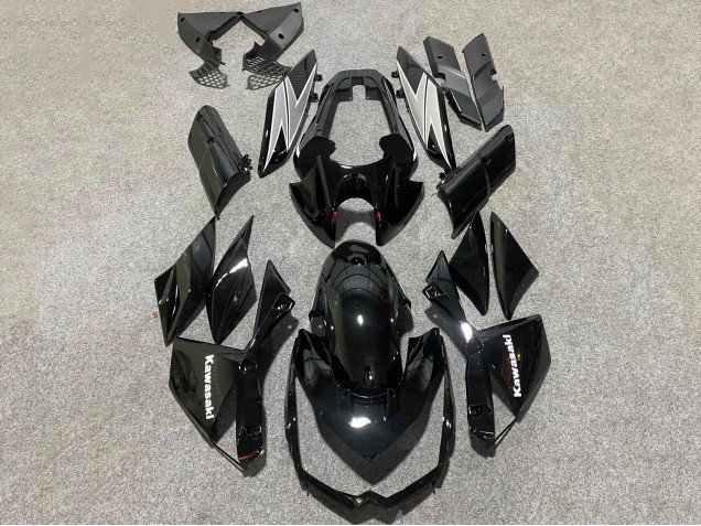 2010-2013 Kawasaki Z1000 Motorcycle Fairings - Glossy Black White