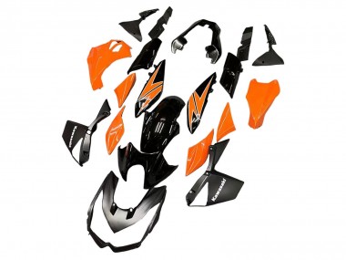 Wholesale 2010-2013 Kawasaki Z1000 Motorcycle Fairings - Orange Glossy Black