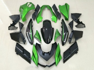 Wholesale 2010-2013 Kawasaki Z1000 Motorcycle Fairings - Green Glossy Black