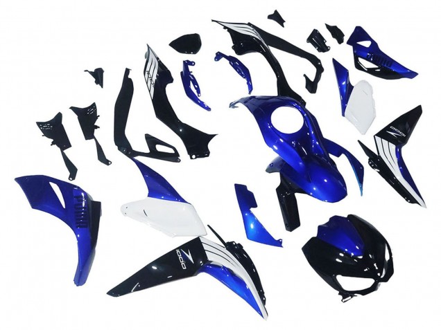 2014-2019 Kawasaki Z1000 Motorcycle Fairings - White Blue Black