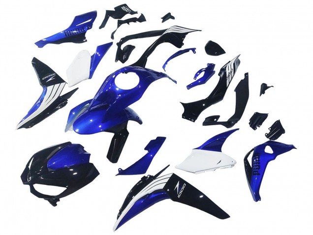 2014-2019 Kawasaki Z1000 Motorcycle Fairings - White Blue Black