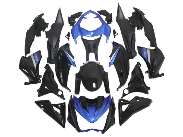 2014-2019 Kawasaki Z1000 Motorcycle Fairings - Blue Glossy Black