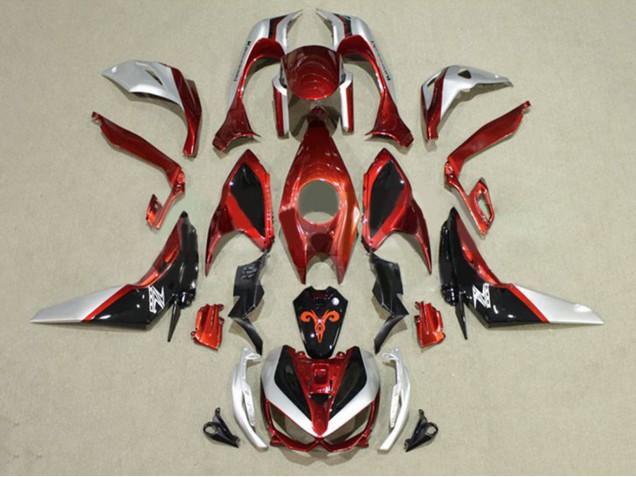 2014-2019 Kawasaki Z1000 Motorcycle Fairings - Red Silver Black