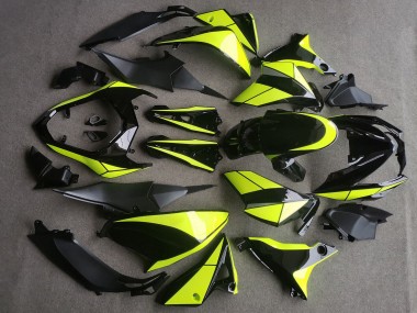 Wholesale 2013-2018 Kawasaki Z800 Motorcycle Fairings - Glossy Black Neon Yellow