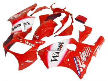 Wholesale 2000-2001 Kawasaki ZX12R Motorcycle Fairings - Red White Black West