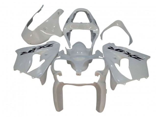 2002-2003 Kawasaki ZX9R Motorcycle Fairings - White Black Decal