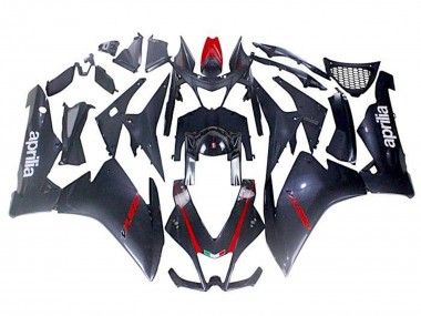 Wholesale 2009-2015 Aprilia RSV4 1000 Motorcycle Fairings - Black Faux Carbon Fiber Red
