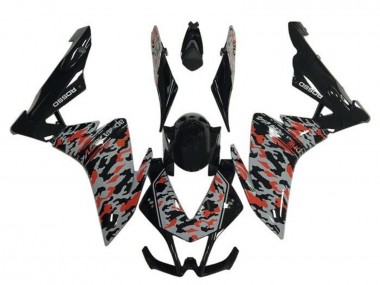 Wholesale 2009-2015 Aprilia RSV4 1000 Motorcycle Fairings - Black Grey Red Camouflage