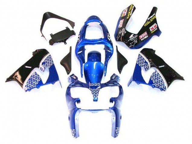 2002-2003 Kawasaki ZX9R Motorcycle Fairing - Blue White Black