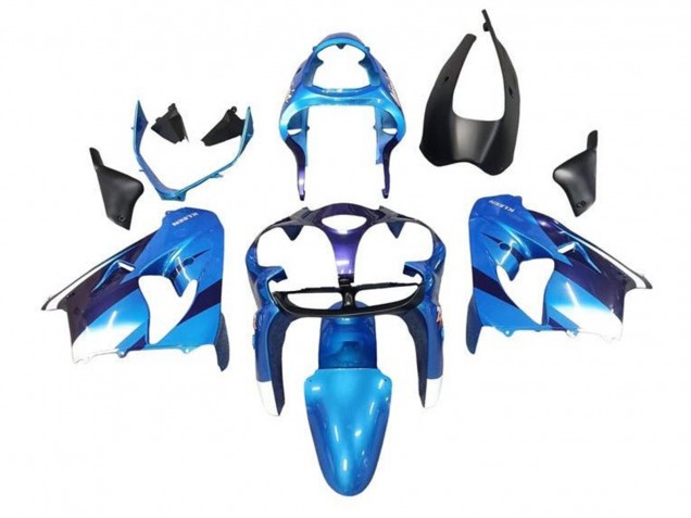 2002-2003 Kawasaki ZX9R Motorcycle Fairings - Blue White Black
