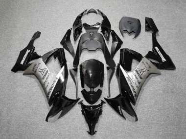 Wholesale 2008-2010 Kawasaki ZX10R Motorcycle Fairings - Glossy Black Grey Bridgestone Motul