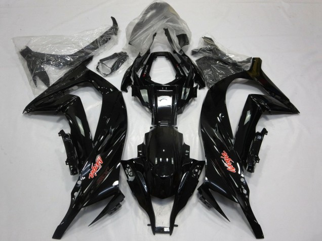 2011-2015 Kawasaki ZX10R Motorcycle Fairings - Glossy Black Red