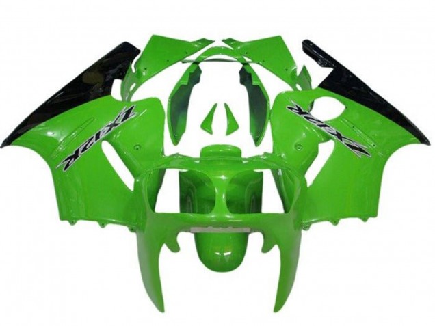 2000-2001 Kawasaki ZX12R Motorcycle Fairings - Green Black