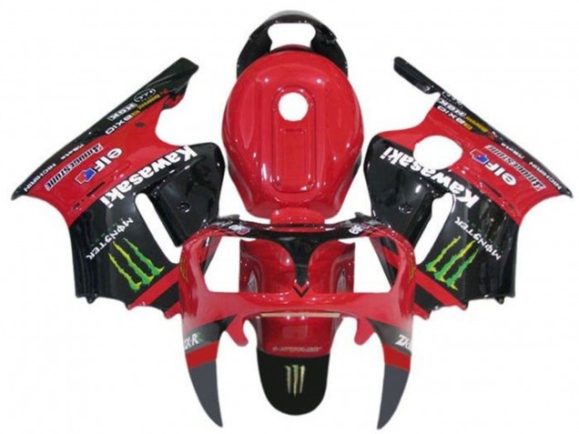 2002-2006 Kawasaki ZX12R Motorcycle Fairings - Red Black Green Elf Monster