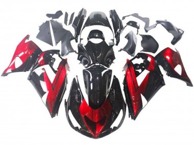 Wholesale 2006-2011 Kawasaki ZX14R ZZR1400 Motorcycle Fairings - Red Glossy Black