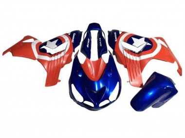 Wholesale 2006-2011 Kawasaki ZX14R ZZR1400 Motorcycle Fairings - Blue Red White Star Captain America