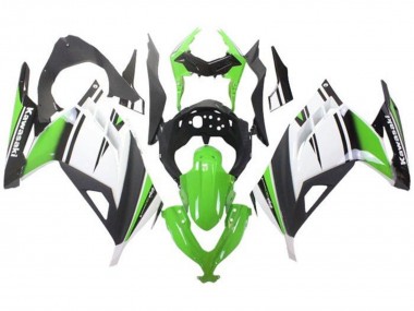 Wholesale 2013-2024 Kawasaki EX300 Motorcycle Fairings - Green White Black Matte Black