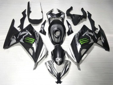 Wholesale 2013-2024 Kawasaki EX300 Motorcycle Fairings - Matte Black Silver Green Monster
