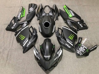 Wholesale 2018-2024 Kawasaki Ninja 400 Motorcycle Fairings - Matte Black White Green Monster Snow