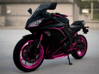 Wholesale 2017-2019 Kawasaki Ninja 650 EX650 Motorcycle Fairings - Glossy Black Pink Stripe