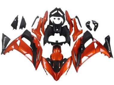 Wholesale 2017-2019 Kawasaki Ninja 650 EX650 Motorcycle Fairings - Orange Matte Black