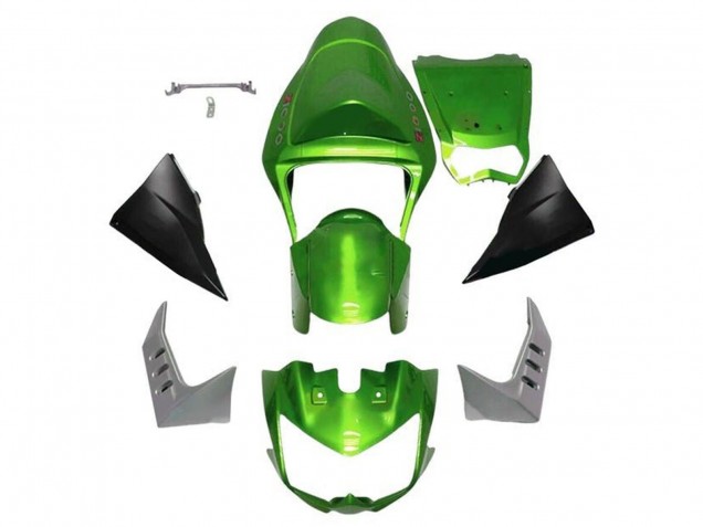 2003-2006 Kawasaki Z1000 Motorcycle Fairings - Green Matte Black