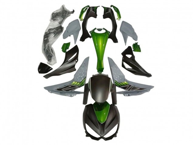 2014-2019 Kawasaki Z1000 Motorcycle Fairings - Green Grey Matte Black