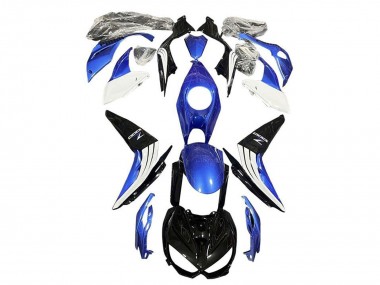 Wholesale 2014-2019 Kawasaki Z1000 Motorcycle Fairings - Blue White Glossy Black