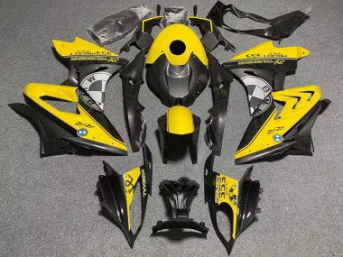 Wholesale 2009-2014 BMW S1000RR Motorcycle Fairings - Yellow Faux Carbon Fiber