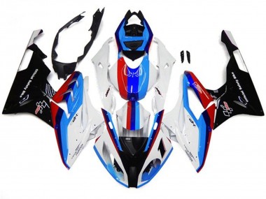 Wholesale 2017-2018 BMW S1000RR Motorcycle Fairings - White Blue Red Black Stripe