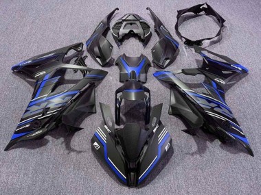 Wholesale 2019-2022 BMW S1000RR Motorcycle Fairings - Matte Black Blue White Stripe