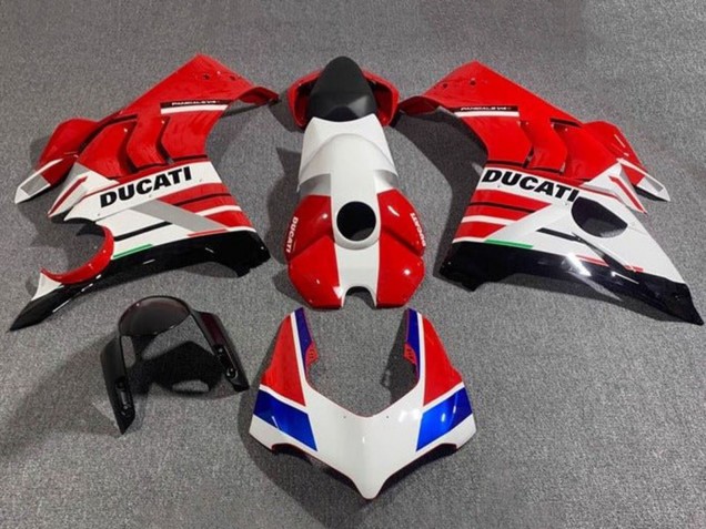 2020-2021 Ducati Panigale V4 V4S Motorcycle Fairings - White Red Blue Glossy Black