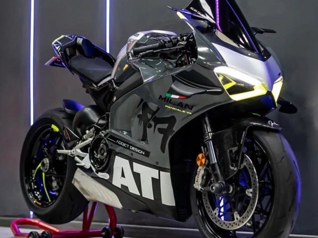 2020-2021 Ducati Panigale V4 V4S Motorcycle Fairings - Grey White Yellow Black