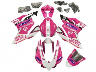 Wholesale 2011-2014 Ducati Panigale 899/1199 Motorcycle Fairings - Pink White Glossy Black Fiamm