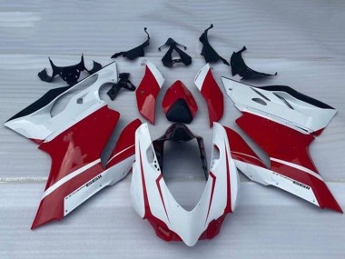 Wholesale 2011-2014 Ducati Panigale 1199 Motorcycle Fairing - White Red Glossy Black