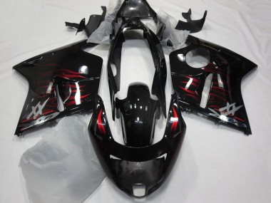 Wholesale 1996-2007 Honda CBR1100XX Blackbird Motorcycle Fairing - Glossy Black Red Flame