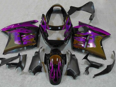Wholesale 1996-2007 Honda CBR1100XX Blackbird Motorcycle Fairings - Glossy Black Purple Flame