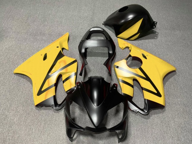 2001-2003 Honda CBR600 F4i Motorcycle Fairings - Yellow Matte Black